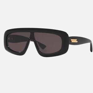 BOTTEGA VENETA
Black Curvy Mask Acetate Sunglasses